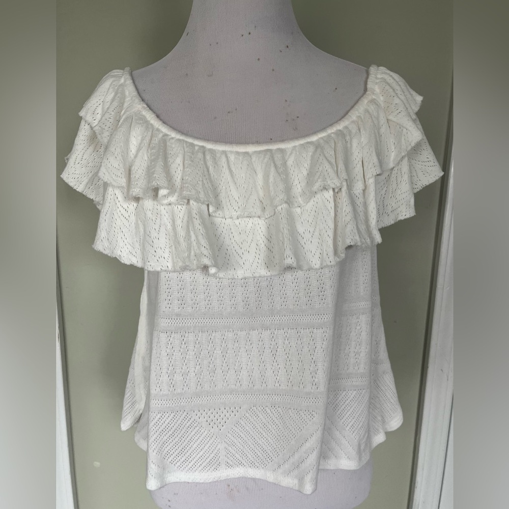 Anthropologie Ivory Knit Top
